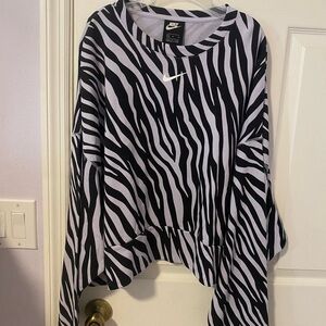 Nike long sleeve purple zebra stripe